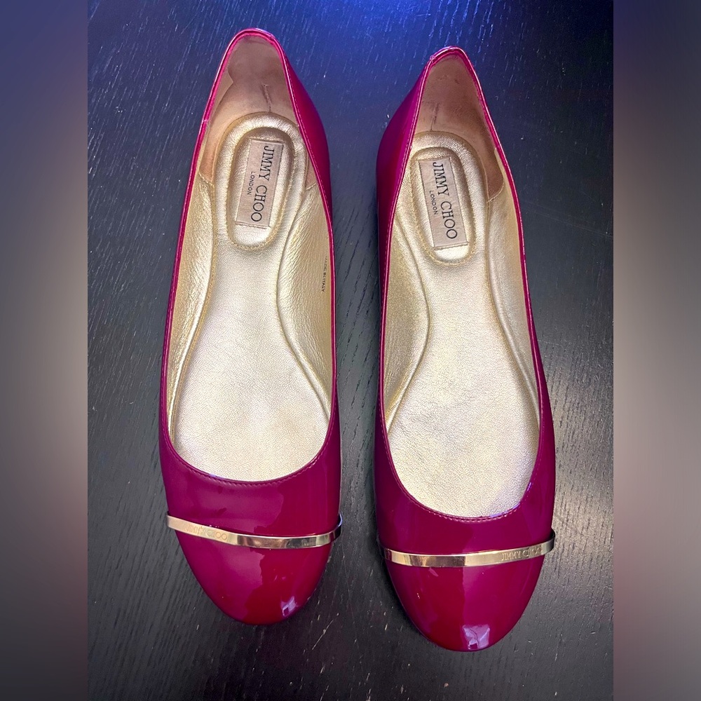 Jimmy Choo Patent Leather Ballet Flats - EU 40 / US 9 Equivalent